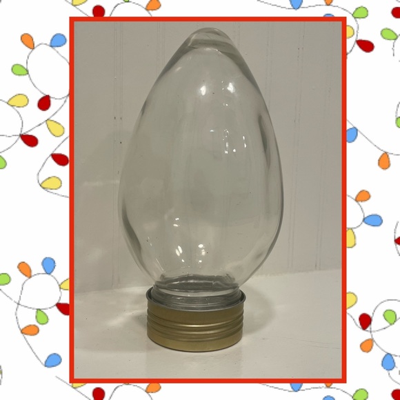 Target Holiday Target Bullseye Clear Light Bulb Glass Jar Container